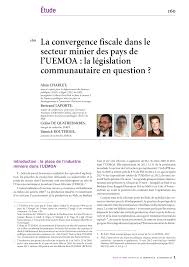 Notre client, spécialisé dans le transport et la logistique recrute dans le cadre de son développement un mécanicien poids lourds h/f sous les ordres du gestionnaire de. Pdf La Convergence Fiscale Dans Le Secteur Minier Des Pays De L Uemoa La Legislation Communautaire En Question