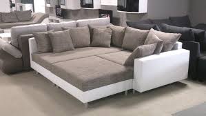 Ecksofa Claudia Hocker Weiß Und Graubeige Ottomane Links