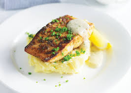 Pan Fried Kingfish With Creamy Mashed Potatoes Creamy Mashed Potatoes Creamy Mash Recipes
