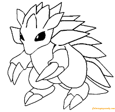Sandslash Pokemon Coloring Pages Cartoons Coloring Pages Coloring Pages For Kids And Adults
