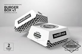 Download Burger Box Packaging Mock Up Burger Box Burger Packaging Box Packaging PSD Mockup Templates
