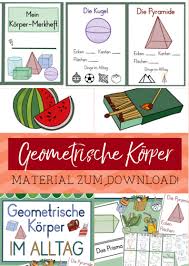 Geometrische Korper In Der Grundschule Tolles Material Zum Download In 2020 Geometrische Korper Geometrie Korper Grundschule