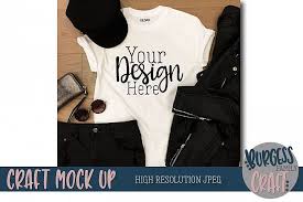 Leather Jacket T Shirt Craft Mock Up High Resolution Jpeg