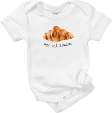 Buy The Spunky Stork Mon Petit Croissant Organic Cotton Baby Bodysuit Online In Ukraine B01lkccwfw