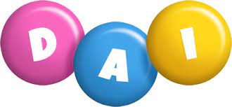 Dai is a welsh masculine given name, a diminutive form of dafydd (david), as well as a masculine japanese given name. Dai Logo Name Logo Generator Candy Pastel Lager Bowling Pin Premium Style