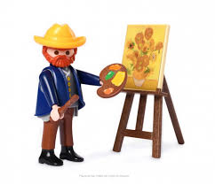 Van Gogh and Sunflowers as a Playmobil set
