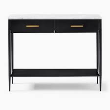 Maybe you would like to learn more about one of these? Metalwork Console With Marble Top Hot Rolled Steel Finish In 2021 Marble Top Black Console Table Metal Working