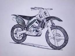 In this next illustration, my base colors are goldenrod, olive green. Images Of Cartoon Dirt Bike Drawing Easy