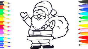 Apprendre a Dessiner le Père Noel 🎅🎄☃️Paillettes | Dessin Facile - Dessin  Coloriage - YouTube