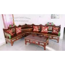 Kursi tamu kayu merupakan salah satu jenis kursi tamu paling favorit yang menggunakan bahan kayu sebagai material utamanya. Jual Set Meja Kursi Tamu Sudut Mahkota Kayu Jati 8 Di Lapak Kusuma Mebel Jepara Bukalapak