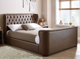 Maybe you would like to learn more about one of these? Brussels Brown Leather Bed Frame Brown Leather Bed Leather Bedroom Furniture White Leather Bed