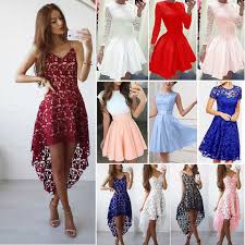 Women Evening Formal Party Prom Bridesmaid Short Mini Dress Lace Tunic Swing Top Prom Dresses Id Prom Party Dresses Ball Gowns Prom Maxi Bridesmaid Dresses