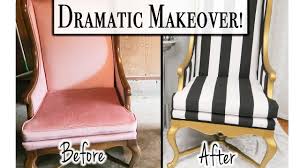 When upholstering inside of chair back, spread fabric panel over chair back, making sure fabric pattern is lined up, if necessary. Index Php Antique Chair Makeover Diy How To Reupholster Dining Chairs By Erin Elizabeth Youtube