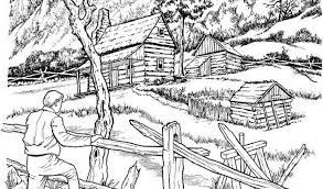 Various and well drawn, this coloring pages will transport you into new countries. Landscape Coloring Pages For Adults Clipart Image Collection Coloring Home