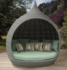 Furniture Comfortable Round Wicker Outdoor Daybed For Patio Tuin