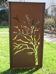 Edelrost Sichtschutzwand Weide Edelrost Baumkunst Schrottplatzkunst