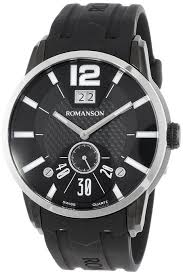 Romanson Men S Tl9213mm1da32w Modern Swiss Quartz Big Date Luminous Hands And Markers Watch Watches Unique Military Tactical Watches Watches For Men