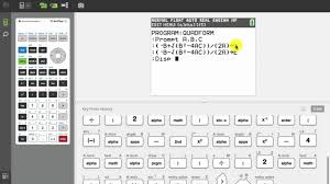 Storing The Quadratic Formula In The Ti 84 Plus Ce Youtube