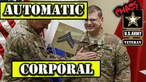 New Automatic Promotions To Corporal In The Army - Youtube
