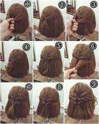 This A Step By Step Of A Cute But Simple Hairstyle Easyhairstyles Short Hair Updo Hairdos For Short Hair Hair Styles 2017