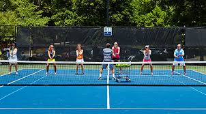 A traditional outdoor tennis club complete with 12 courts, two of which are clay. Tennis River Run Country Club Davidson Nc