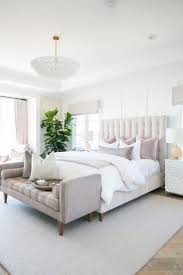 Modern upholstered bench grey velvet bench with shelf bench with shoe storage. Elegant Master Bedroom Decor With Pink Velvet Bench At End Of Bed Neutral Bedroom Design Ne Elegant Master Bedroom Master Bedrooms Decor Guest Bedroom Design