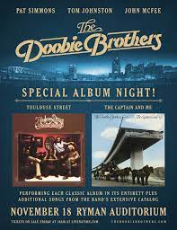 The Doobie Brothers Schedule Special Album Night At Nashville S Ryman Auditorium