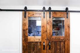 Shed windows and more stocks the following sizes in pvc barn sash windows: Diy Double Barn Door With Glass Windows