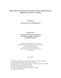 Study Plan for the Intensively Monitored Watershed Program: