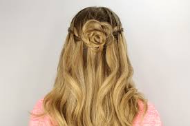To create the waterfall effect, drop the last strand of hair after each pass. Waterfall Braid And Flower Bun