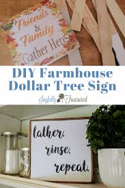 Diy Dollar Tree Decor Craft 1 Farmhouse Bathroom Sign Joyfully Treasured