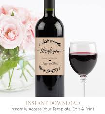 Offering customers a discount on their next. Wedding Wine Bottle Label Printable Wine Label Template 100 Editable Wine Wedding Favor Custom Label Instant Download Diy 023 102wl