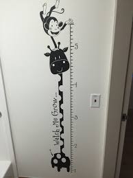 vinyl 4 decor gc200 giraffe monkey growth chart