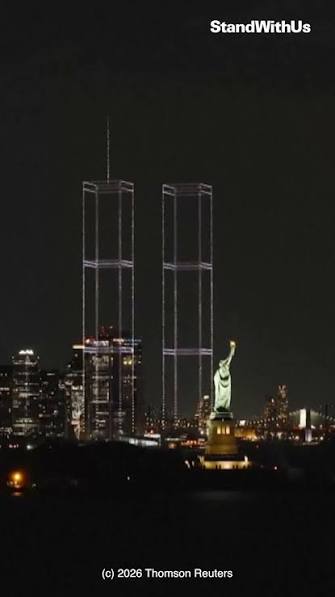 On the night before the 25th anniversary of September 11, the Twin Towers rose again over New York Harbor - this time, made of light., 2,977 drones took to the sky - one for every innocent life taken ...