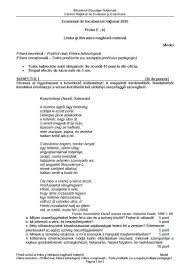Scrieţi pe foaia de examen litera corespunzătoare răspunsului corect, pentru fiecare dintre enunțurile de mai jos. Bac 2020 Ce Subiecte Au Picat La Limba Èi Literatura MaternÄ