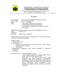 Cabang dinas pendidikan wilayah kabupaten magelang. Notulensi Rapat Tata Naskah