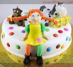 pippi longstocking character figurine making tutorial pippi langkous taart verjaardagstaart