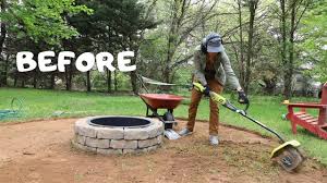 Instead, use that time to build our rustic log benches. How To Make A Fire Pit Seating Area Backyard Makeover Thrift Diving Youtube