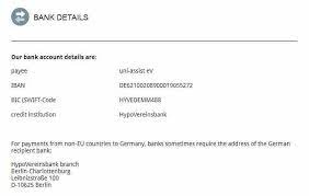 All you need are your passport and money for the initial deposit. Uni Assist Procedure For Payment And Sending Application Way2germany