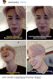 Don T Say That Your Boyfriend Will Come And Hit Me Bts Funny Bts Boys Bts Memes Hilarious