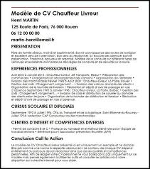 Modele De Cv Chauffeur Livreur Cliquez Sur L Image Pour Agrandir Creer Mon Cv En Cliquant Sur Creer Mon Cv Vous Exemple Cv Assistante De Direction Modele Cv