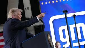 Trump defends tariffs in hard-hit Michigan as Canada tax hike looms