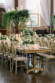 Wood Chairs And Tables At Classic Garden Wedding In Wilmington North Carolina Summer Wedding Centerpieces Wedding Centerpieces Chinese Tea Ceremony