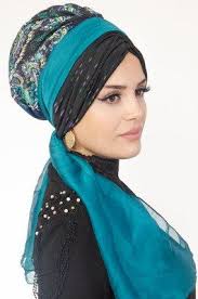 Aise Tesettur Lacivert Hazir Turban Bone 1 Turbanlar Esarp Model
