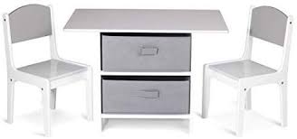 Amazon Com Milliard Kids Table And Chair Set Wood With Storage Baskets On Shelves Activity Playset Furnitu In 2020 Kids Table And Chairs Storage Chair Basket Shelves