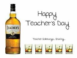 Awesome Gift Wine Bottle Blended Whisky Happy Teachers Day