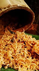 Many places with similar names, but this is really authentic biryani.the real biryani cooked in it was just nasi biryani put in a bamboo, that's it! This Seafood Joint Churns Out A Delicious Plate Of Bamboo Biryani Whatshot Kolkata
