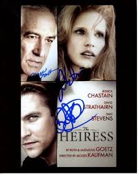 JESSICA CHASTAIN DAVID STRATHAIRN DAN STEVENS signed 8x10 THE HEIRESS photo  RARE