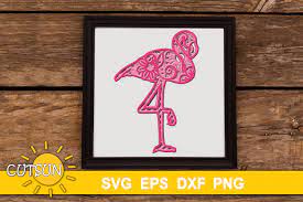 Download 3d Layered Mandala Flamingo Svg Cut File 5 Layers 688944 Cut Files Design Bundles