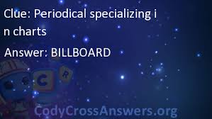 Periodical Specializing In Charts Answers Codycrossanswers Org